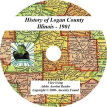 1901 History &amp; Genealogy of LOGAN County Illinois IL - £4.58 GBP