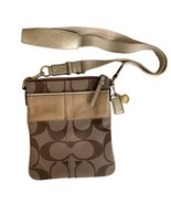 Coach Tan Brown Signature Logo Crossbody Bag NWOT - €38,66 EUR
