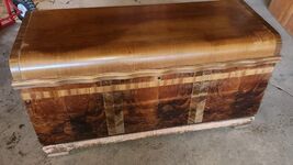 VTG Waterfall Style Bluebird Cedar Chest Trunk Storage Hinged Lid Remova... - $99.99