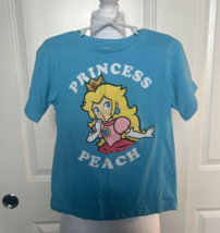 Nintendo Super Mario Princess Peach Top T-Shirt Girls Size Small 6, Pre-Owned - £7.33 GBP