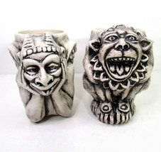 Vintage Gargoyle Mug Set Gothic Figural Gargoyle Coffee Cup AMOC Halloween - $24.70