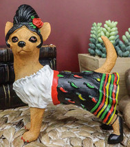 Caliente Senorita Chihuahua Dog With Traditional Chili Peppers Dress Fig... - £20.47 GBP