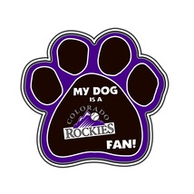 My Dog Is A Colorado Rockies Fan Logo Baseball Sticker Vinyl Decal (Styl... - $4.50+