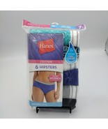 Women&#39;s Hanes Tagless Hipsters Ultra Soft Panties Size 7 Cotton 6 Pk No ... - £11.36 GBP