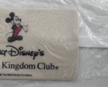 Vintage Walt Disney Magic Kingdom Club Mickey Mouse Plastic Luggage Tag - £11.24 GBP