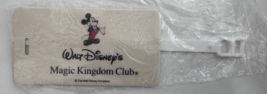 Vintage Walt Disney Magic Kingdom Club Mickey Mouse Plastic Luggage Tag - £10.86 GBP