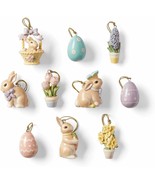 Lenox Celebrate Easter Miniature Tree Ornaments Set Of 10 Bunny Egg Flow... - $320.00