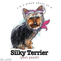 Silky Terrier Dog HEAT PRESS TRANSFER for T Shirt Tote Sweatshirt Fabric... - £5.17 GBP