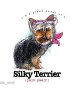 Silky Terrier Dog HEAT PRESS TRANSFER for T Shirt Tote Sweatshirt Fabric... - £5.13 GBP