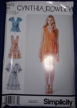Simplicity Misses Pullover Dress In 2 Lengths Or Top Belt Size 14-22 #1872 Uncut - £4.71 GBP