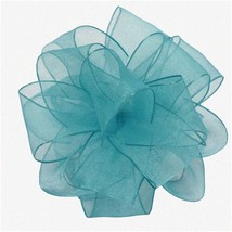 Turquoise Treasure: 1.5&quot; Wired Edge Sheer Ribbon - 25 Yards - $46.52