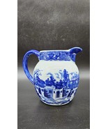 Ironstone Victoria Ware Transferware Staffordshire Historical Blue Jug Ironware - $26.00