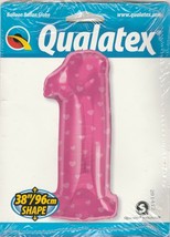 Qualatex 38 Inch Number Balloon - One Metallic Pink Foil Balloon  ~ ranjacuj - £7.52 GBP