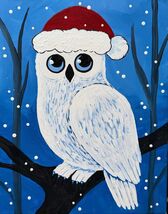 NEW- Winter Hoot Santa Hat Painting Kit - Paint Your Own - Hand-Drawn - ... - $38.00