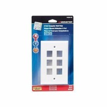 Monster Cable Multi-Media Keystone Wall Plate 6 Port White - $22.77