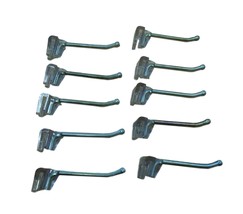(10) Metal Peg Hooks With Plastic Mounts 22-3329 New! - $13.88