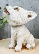 Ebros Wildlife Cries of The Night Howling White Snow Wolf Bobblehead Fig... - £18.07 GBP