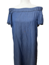 Appraisal Women&#39;s Denim Chambray Dress Sz M Off Shoulder Going Out Date ... - $16.78