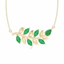 Authenticity Guarantee 
ANGARA Nature Inspired Emerald Tree Branch Necklace i... - £501.06 GBP