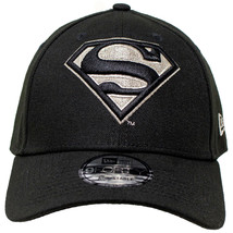 Superman Silver Symbol New Era 9Forty Adjustable Hat Black - £30.35 GBP
