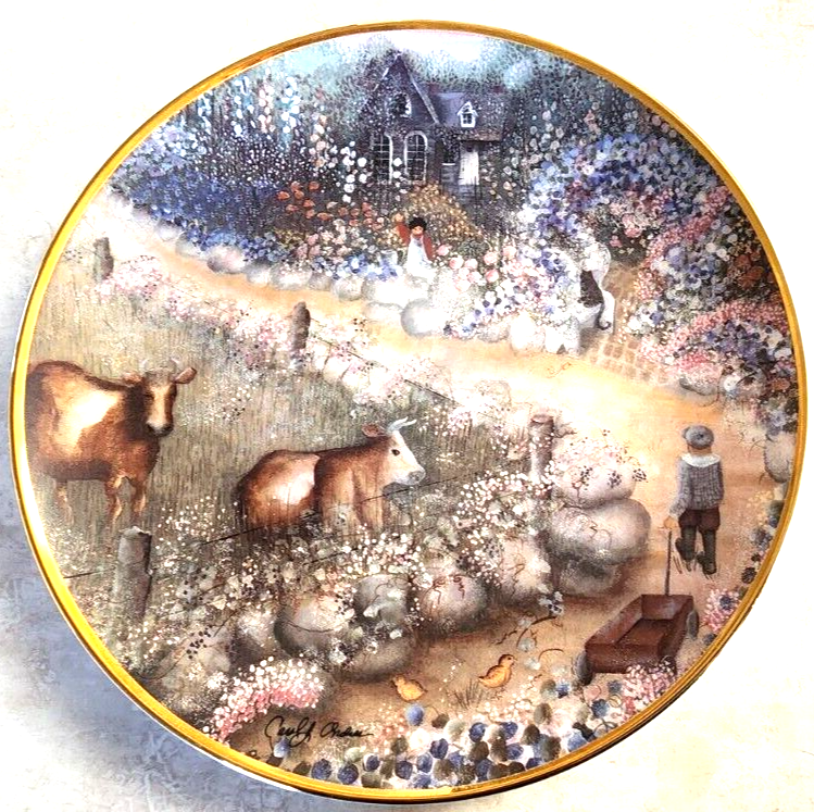 Carol Endres Franklin Mint Collector Plate "Farmyard Visitors" Limited Edition - $23.38
