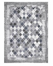 5 x 7 ft. Siena Trellis Area Rug, Gray - £129.35 GBP