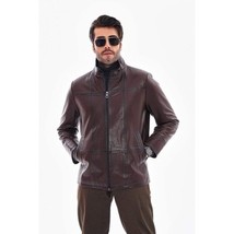 Vinci The Nero Coffee Brown Leather Men Jacket image 8