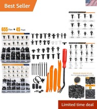 Organized 700Pcs Nylon Car Retainer Clips Assortment with Fastener Remov... - $719.25 MXN