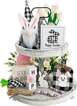 Decorations For Easter Include The 8-Piece Spring Easter Bunny Gnome Tiered Tray - £25.51 GBP