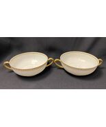 Haviland France Vintage Cream Soup Cups Double Handle White w/ Gold Lot ... - €12,13 EUR
