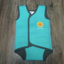 BBLUV CLUB Baby Swim Vest Wrap Wetsuit 0-6 Months Aqua/Gray Neoprene SPF... - $15.83