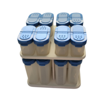1988Tupperware Modular Mates Spice Carousel Shaker Containers Set Vintage Blue - £38.72 GBP