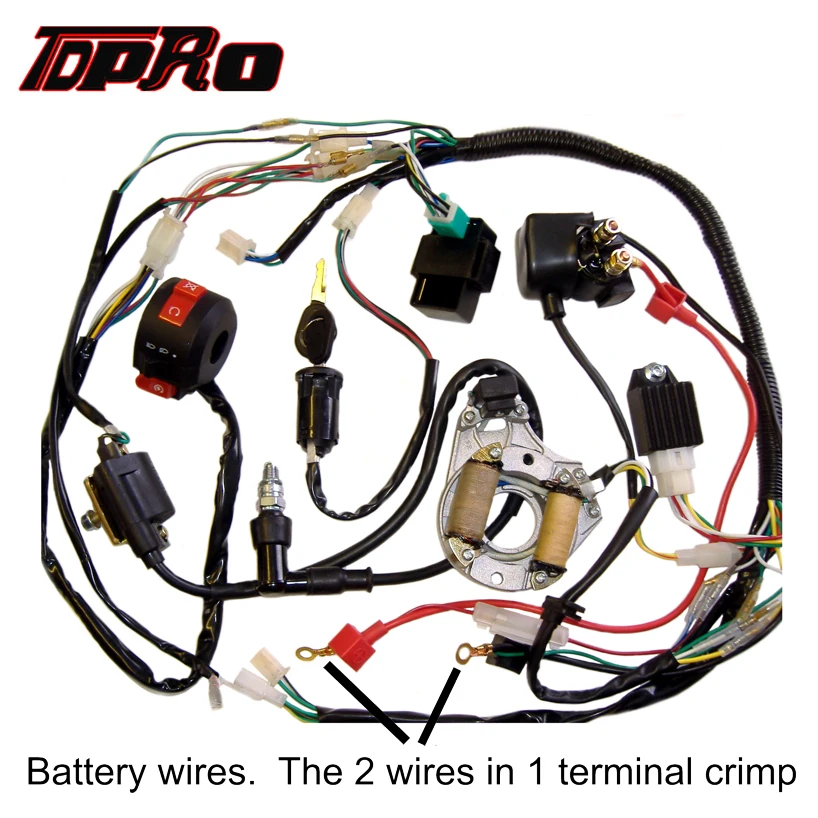 TDPRO Complete Electric Wire Coil CDI Box Spark plug Wiring Harness Kit Magneto  - £281.79 GBP