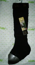 Women&#39;s Fall Winter Leg Warmers Over The Knee One Size Solid Black W Str... - $12.59