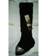 Women&#39;s Fall Winter Leg Warmers Over The Knee One Size Solid Black W Str... - $17.25 CAD