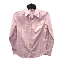 J.Crew Womens Kathryn Slim Fit Button Up Plaid Windowpane Shirt Pink Siz... - $79.99