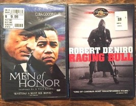 Lot of 2 DVD Movies Raging Bull Men of Honor Scorcese DeNiro Cuba Gooding Jr New - £7.93 GBP