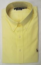 RALPH LAUREN POLO MEN'S YELLOW 100% COTTON SHIRT SIZES:14.5 TO 18 S TO X... - $60.62