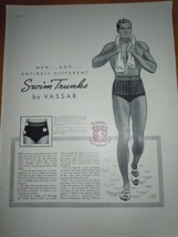 Swim Trunks by Vassar Print Magazine Ad 1937 - $12.99