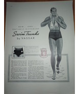 Swim Trunks by Vassar Print Magazine Ad 1937 - $17.81 CAD