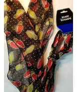 9&quot; x 62&quot; SCARF, CHRISTMAS BULB THEME, POLYESTER, BRAND NEW - $288.01 MXN