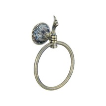 Antique brass Color Bathroom brass classic flowers towel ring - $38.60