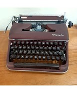 Vintage Olympia De Luxe SM3 Portable Manual Typewriter 1957 maroon red b... - $9,484.42 MXN