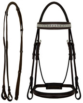 English All-Purpose Trail Leather Bridle Reins 805EB04 - $56.42+