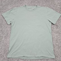 American Giant Shirt Mens Large Green Pullover Short Sleeve Basic Cotton - £25.22 GBP