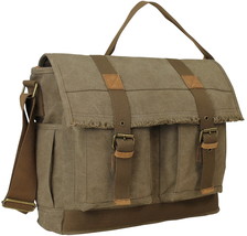Vagarant Traveler 14.5 in. Casual Style Canvas Messenger Bag C39.KG - £38.59 GBP