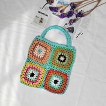  Crochet Women&#39;s Handbags Bohemian Yarn Knitting Tote Soft Flower  Bags for Wome - £136.47 GBP