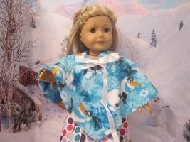 homemade 18" american girl/madame alexander disney frozen olaf poncho doll cloth - $14.58