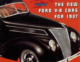 1937 Ford V-8 '85 & 60' Vintage Original Color Sales Brochure - 7511 Nov.1936 - $38.64