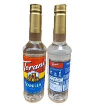 2 Torani Vanilla Syrup 25.4 Oz 750 mL Full Size Coffee Soda Boba Tea Fla... - $21.50